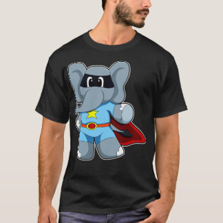 Elephant as Hero with Cape T-Shirt