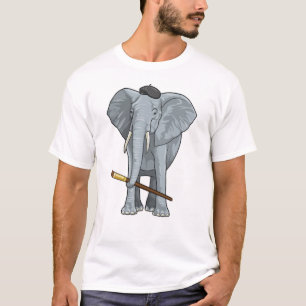 Elephant as Painter with Paint brush T-Shirt