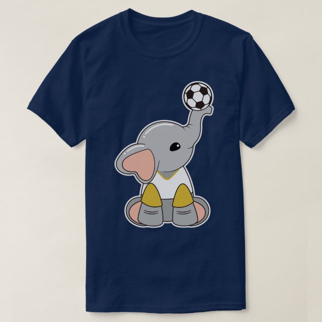 Elephant as player with ball 4 T-Shirt (Design Front)