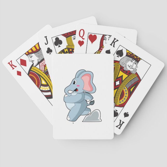 Elephant as Runner Playing Cards (Back)