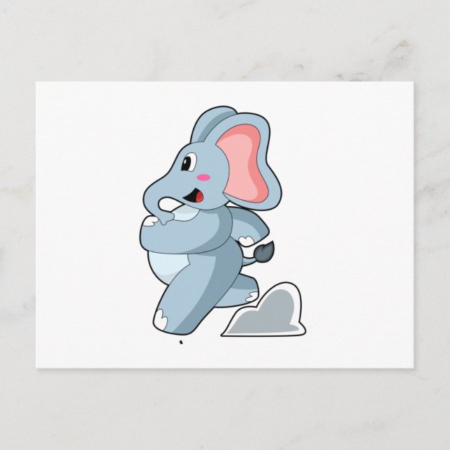 Elephant as Runner Postcard (Front)