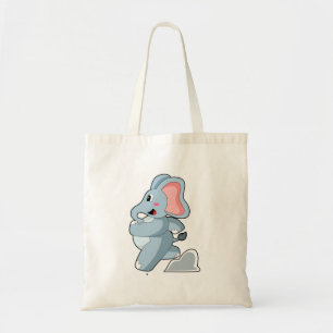 Elephant as Runner Tote Bag