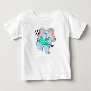 Elephant as Soccer player with Soccer.PNG Baby T-Shirt