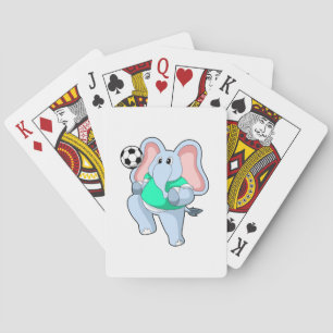 Elephant as Soccer player with Soccer.PNG Playing Cards