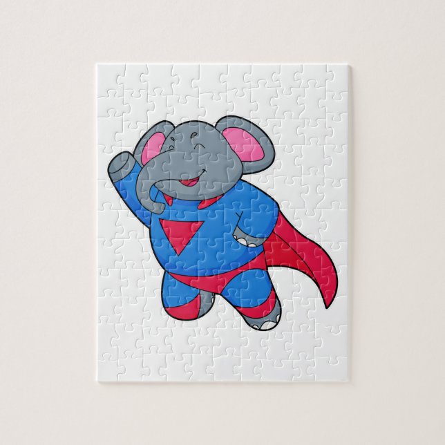 Elephant as Superhero Jigsaw Puzzle (Vertical)