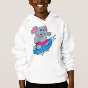 Elephant as surfer avec surf