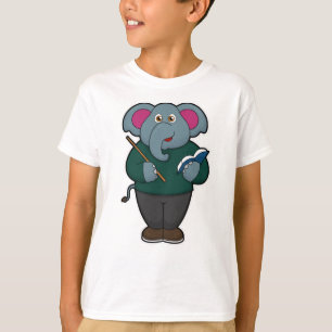 Elephant as Teacher with Book & Pointer T-Shirt