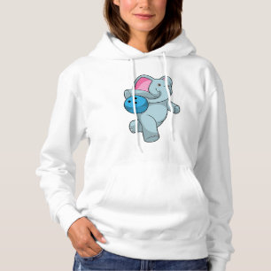 Elephant at Bowling with Bowling ball Hoodie