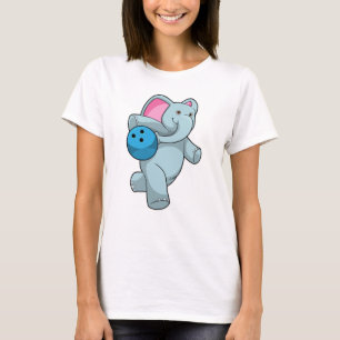 Elephant at Bowling with Bowling ball T-Shirt