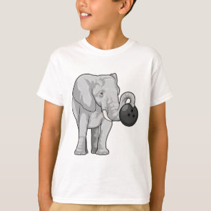 Elephant at Bowling with Bowling ball T-Shirt