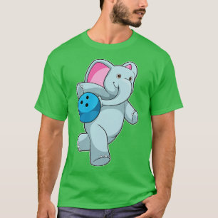 Elephant At Bowling With Bowling Ball T-Shirt