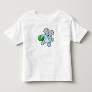 Elephant at Bowling with Bowling ball Toddler T-shirt