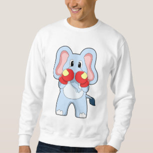 Elephant at Boxing with Boxing gloves Sweatshirt