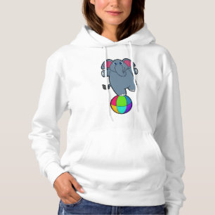 Elephant at Circus with Circus ball Hoodie