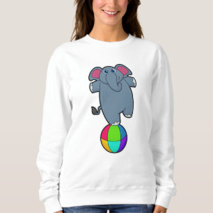 Elephant at Circus with Circus ball Sweatshirt