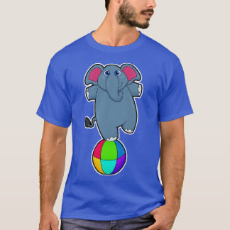 Elephant at Circus with Circus ball T-Shirt