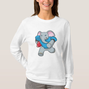 Elephant at Football with Equipment T-Shirt