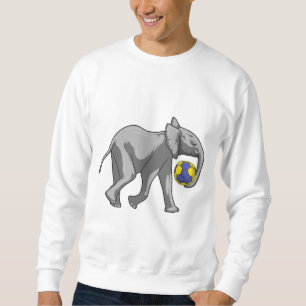 Elephant at Handball Sports Sweatshirt