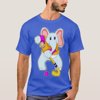 Elephant at Hockey with Hockey bat T-Shirt