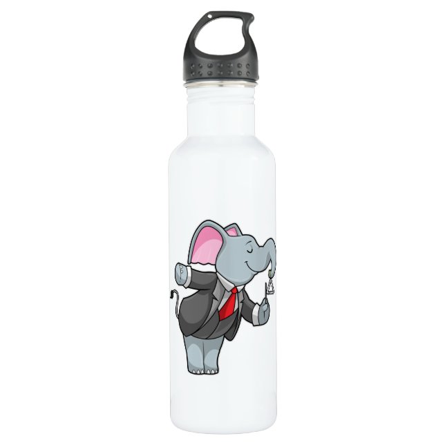 Elephant at Music with Triangle 710 Ml Water Bottle (Front)