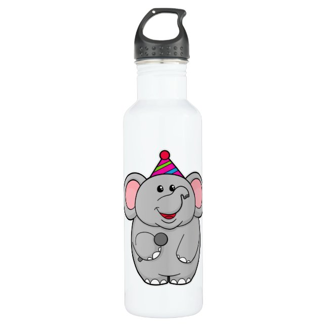 Elephant at Party with Microphone 710 Ml Water Bottle (Front)