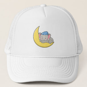 Elephant at Sleeping with Sleeping mask Trucker Hat