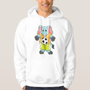 Elephant at Soccer Sports Hoodie