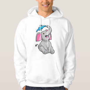 Elephant at Splash with Water Hoodie