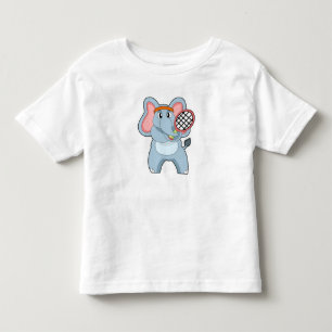 Elephant at Tennis with Tennis racket Toddler T-shirt