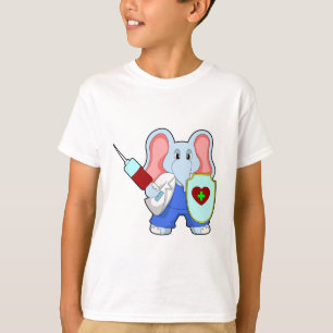 Elephant at Vaccination with Syringe T-Shirt