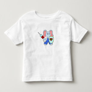 Elephant at Vaccination with Syringe Toddler T-shirt