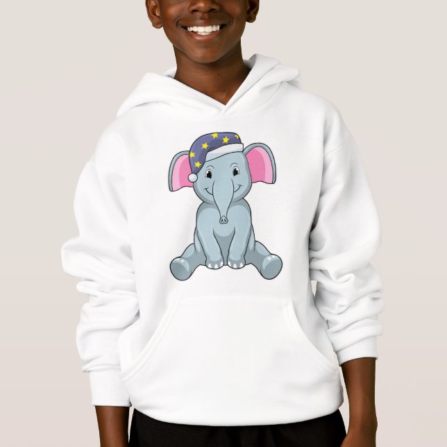 Eléphant au coucher avec casquette de nuit (Devant)
