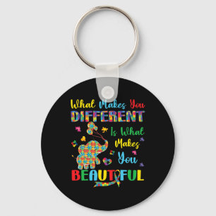 Elephant Autism Awareness Autistic For Mom Dad Men Keychain