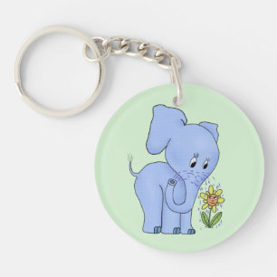 Éléphant avec fleur