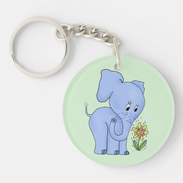 Éléphant avec fleur (Devant)