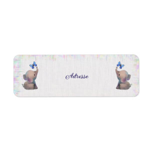 Éléphant avec papillon