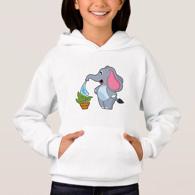 Eléphant avec Plante (Devant)