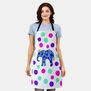 Eléphant avec tablier Pois