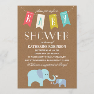 Elephant Baby Baby Shower Invitation