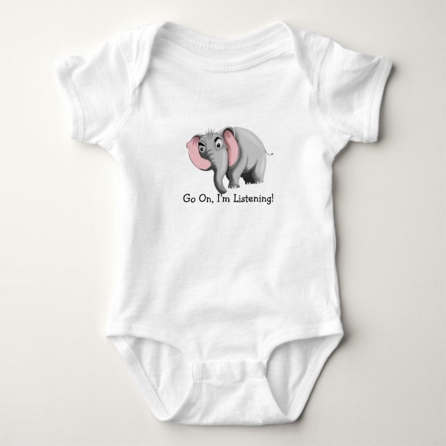 Elephant  baby bodysuit (Front)
