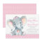 Elephant Baby Girl Shower Invitations