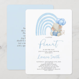 Elephant Baby Shower Boy Invitation