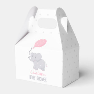 Elephant Baby Shower Girl Cute Favour Box