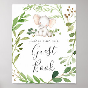 Elephant Baby Shower Guestbook Sign