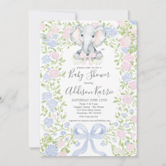 Elephant baby shower invitation