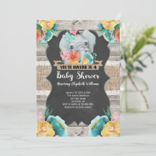 Elephant Baby Shower Invitation