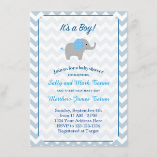 Elephant Baby Shower Invitation