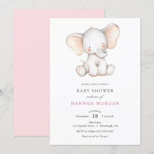 Elephant Baby Shower invitation