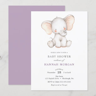 Elephant Baby Shower invitation