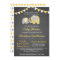 Elephant Baby Shower Invitation Yellow and Grey